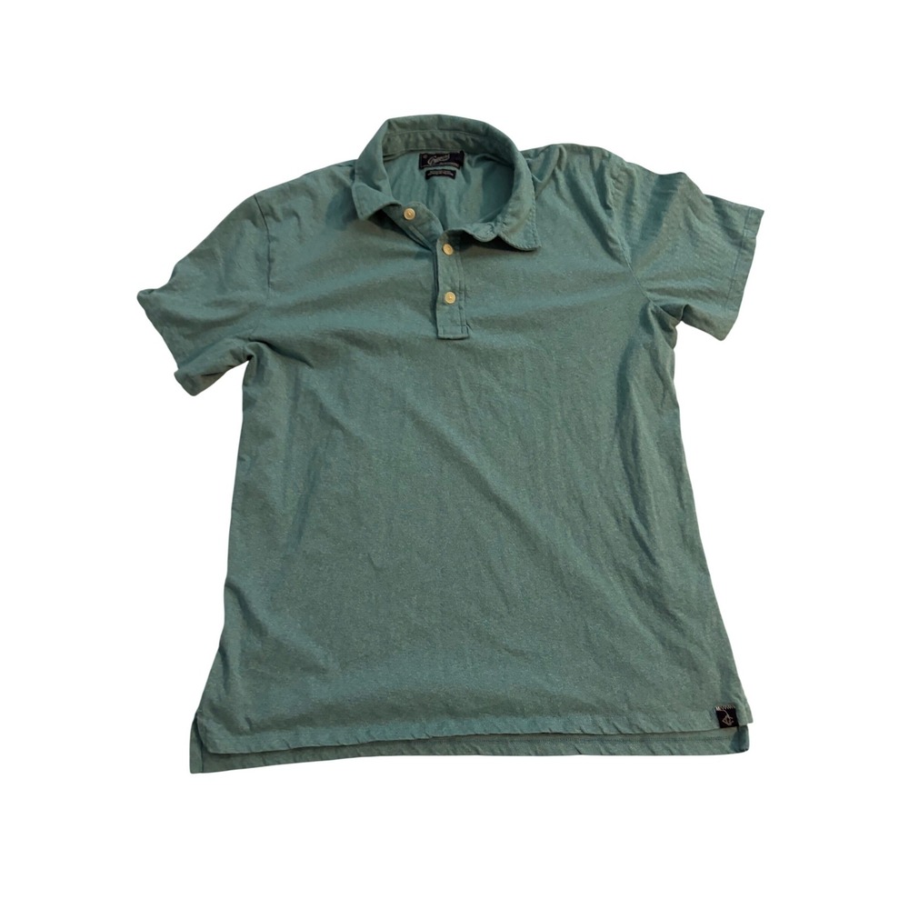 Grayers Polo Shirt Casual Teal Green Heathered Short Sleeve Large